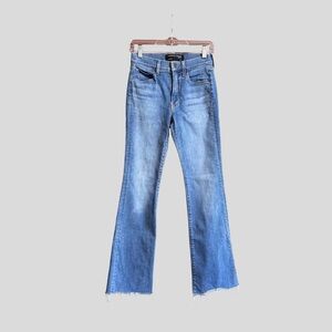 Veronica Beard Leena Bootcut High Rise Raw Hem Jeans in Mystic Blue Size 26